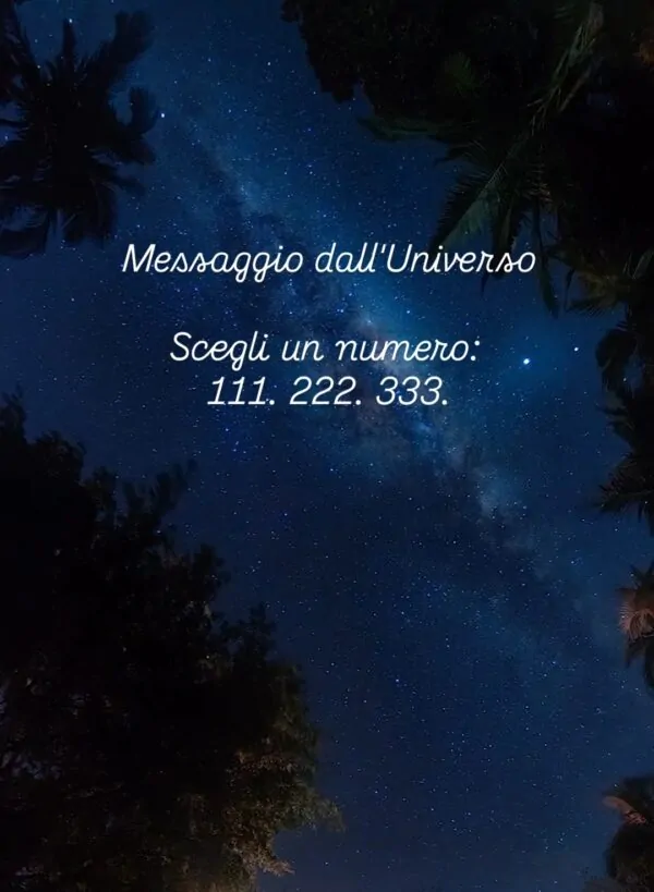 Gioco 22/01/25: Messaggio dall’Universo